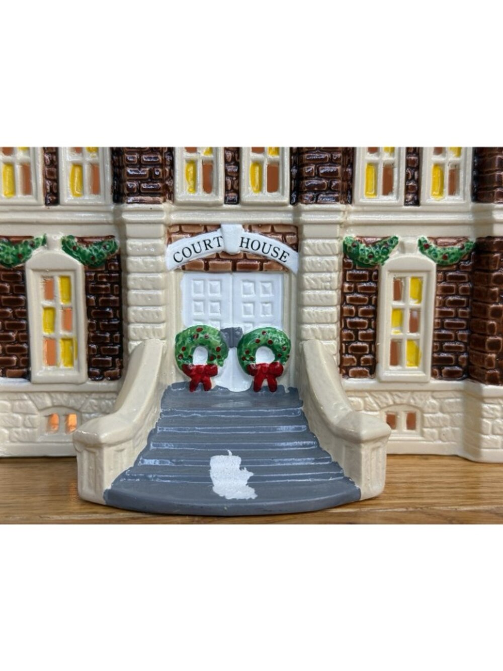 Dept 56 Snow Village 1989 COUNTY COURTHOUSE 5144-6 EXCELLENT - Picture 3 of 12